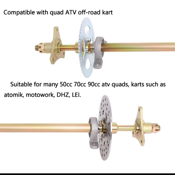 Go Kart Live Rear Axle 29" Axle Length Assembly Kit NWOT - Picture 3 of 8